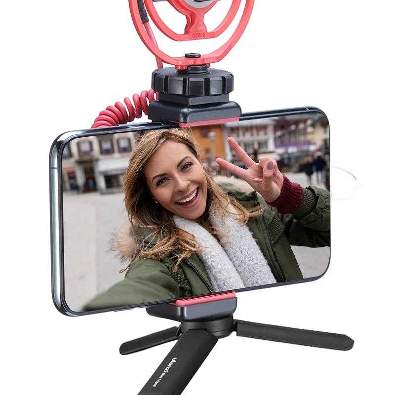 Ulanzi ST-07 Telefon Halter Clamp Clip Mit Kalten Schuh Montieren Verlängern Mic Video Licht 1/4'' Stativ Einbeinstativ Basis Halterung für smartphone