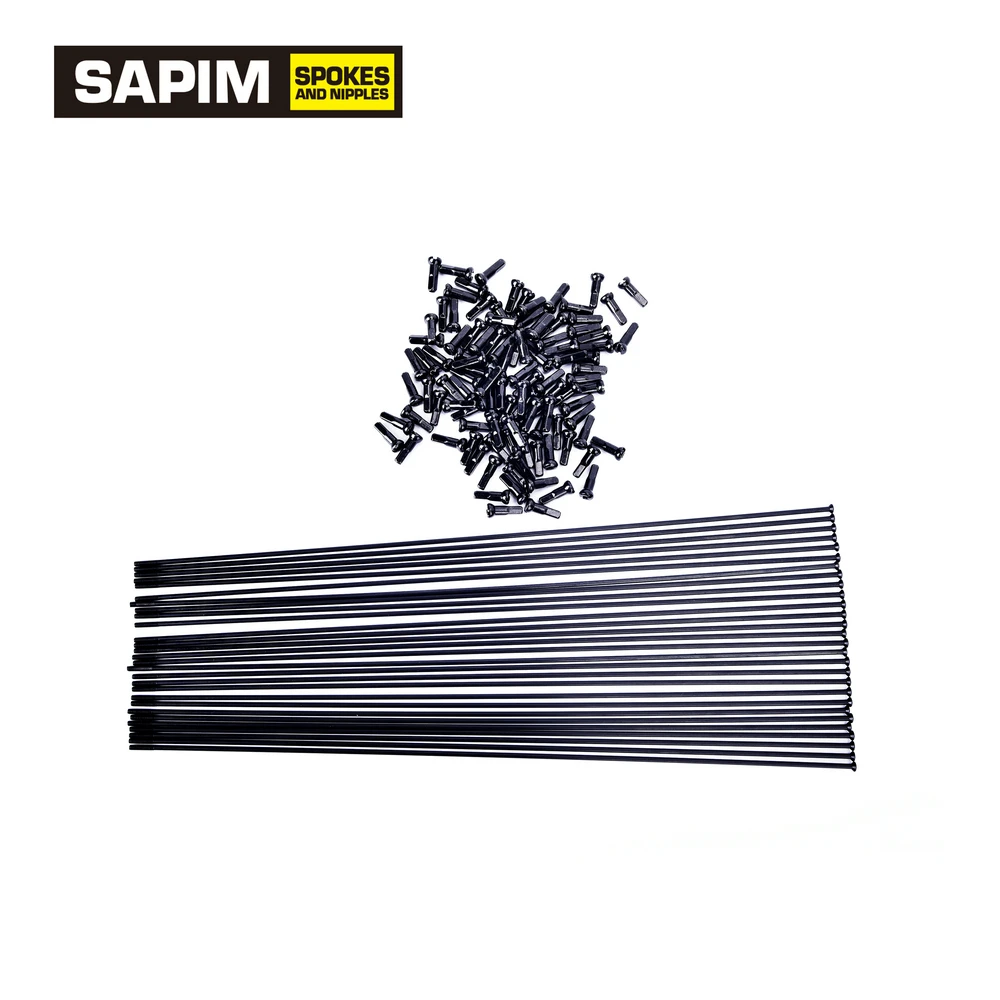 Bicycle Spokes SAPIM leader Champion 2.0 mm spoke straight J-bend black Nipple wheelset spoke MTB Road