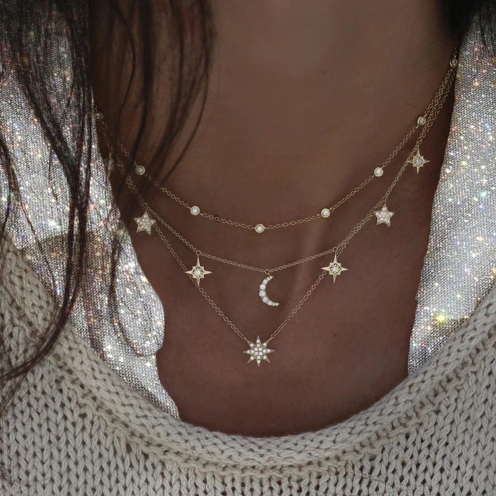 Bls-miracle Bohemian Necklaces For Women Multi-element Choker Pendant Necklace 2019 Ethnic Multi-layer Female Fashion Jewelry