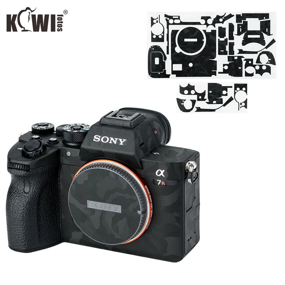 Kiwifotos المضادة للخدش كاميرا الجسم الجلد غطاء حامي فيلم لسوني A7R IV A7RIV A7R4 A7R مارك الرابع الظل الأسود 3M ملصقا