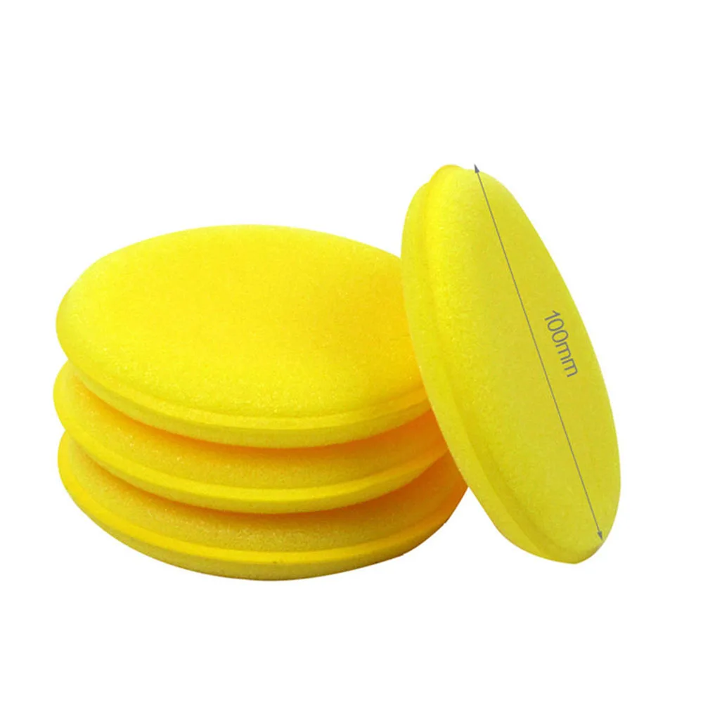 12 PCs Yellow Sponge Wax Applicator, Hand Wax and Rubber Care Sponge