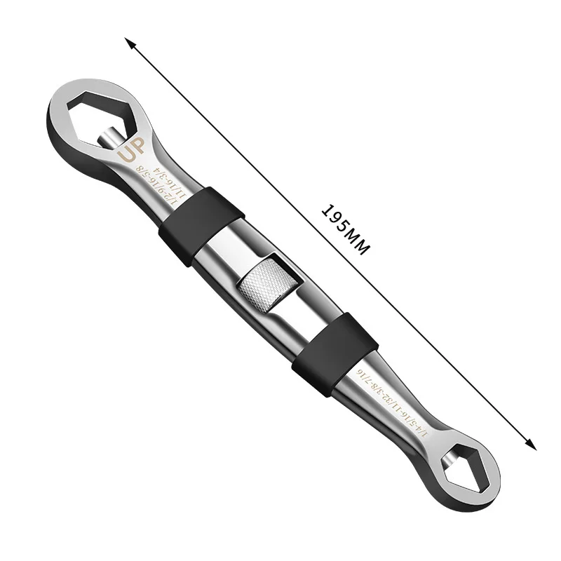 Juego de llaves universales 23 en 1, llave de trinquete ajustable de 7-19mm, llave de CR-V, multiherramientas flexibles, herramienta de mano para