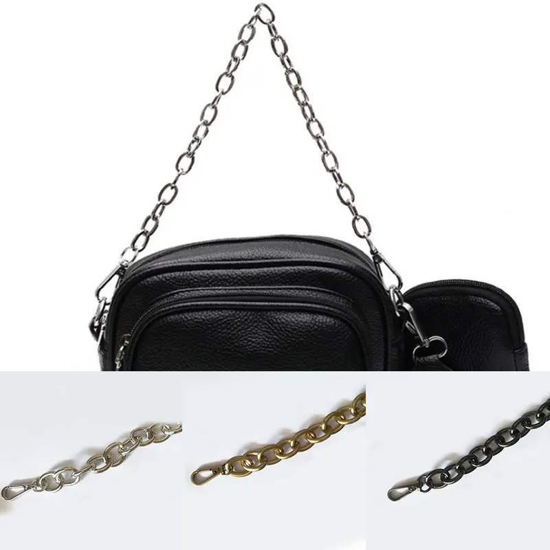 30cm corrente de metal de substituição para bolsa de mão bronze antigo prata dourado acessórios faça você mesmo para bolsa alça de metal