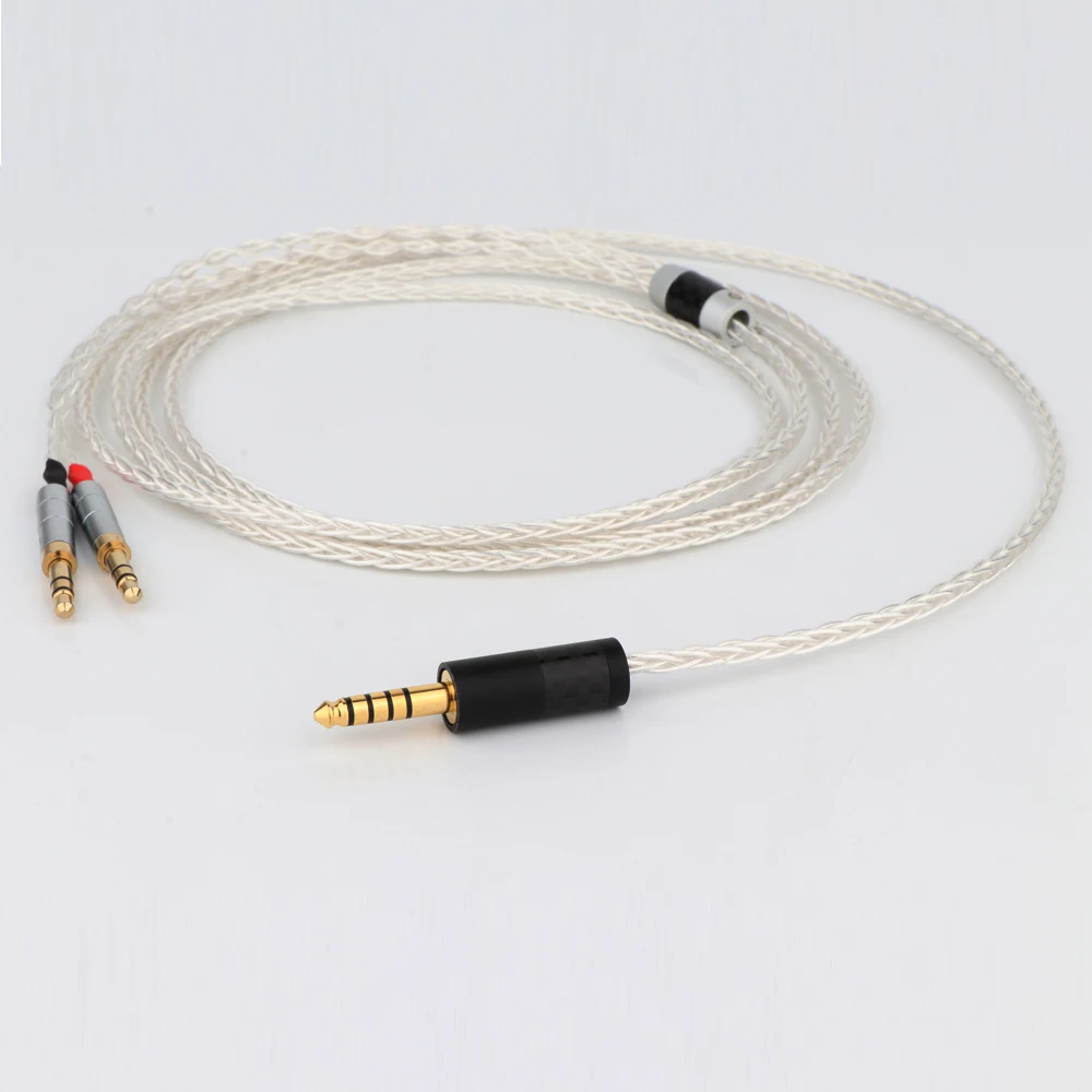 Cable de auriculares Chapado en plata OCC de alta gama, Cable de auriculares de 4,4 MM, macho equilibrado a enchufe de 2x3,5 MM para Sony clásica