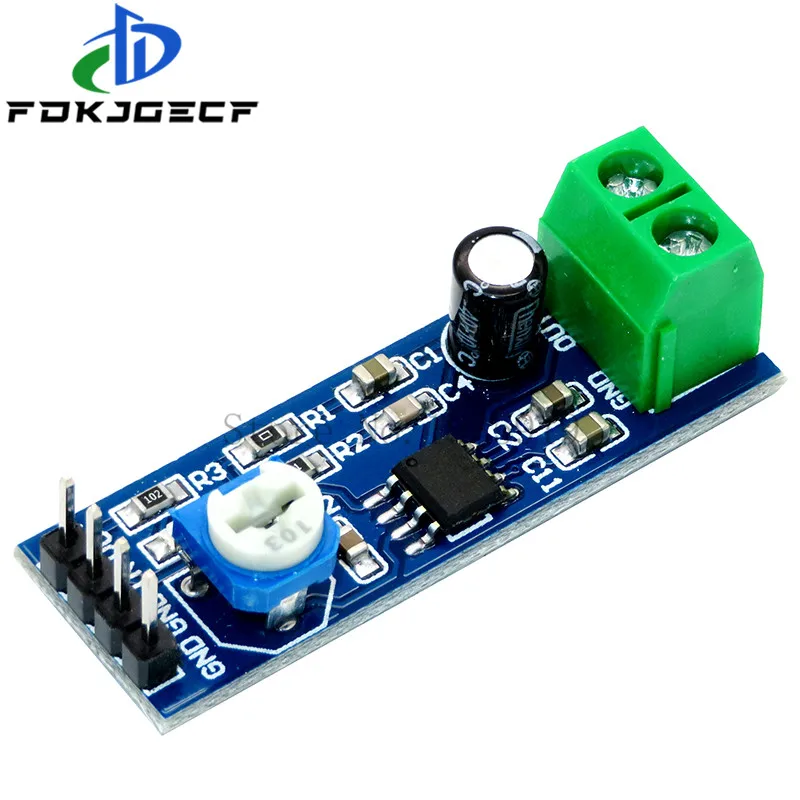 LM386 audio power amplifier module 200 times gain amplifier board mono power amplifier 5V-12V Input