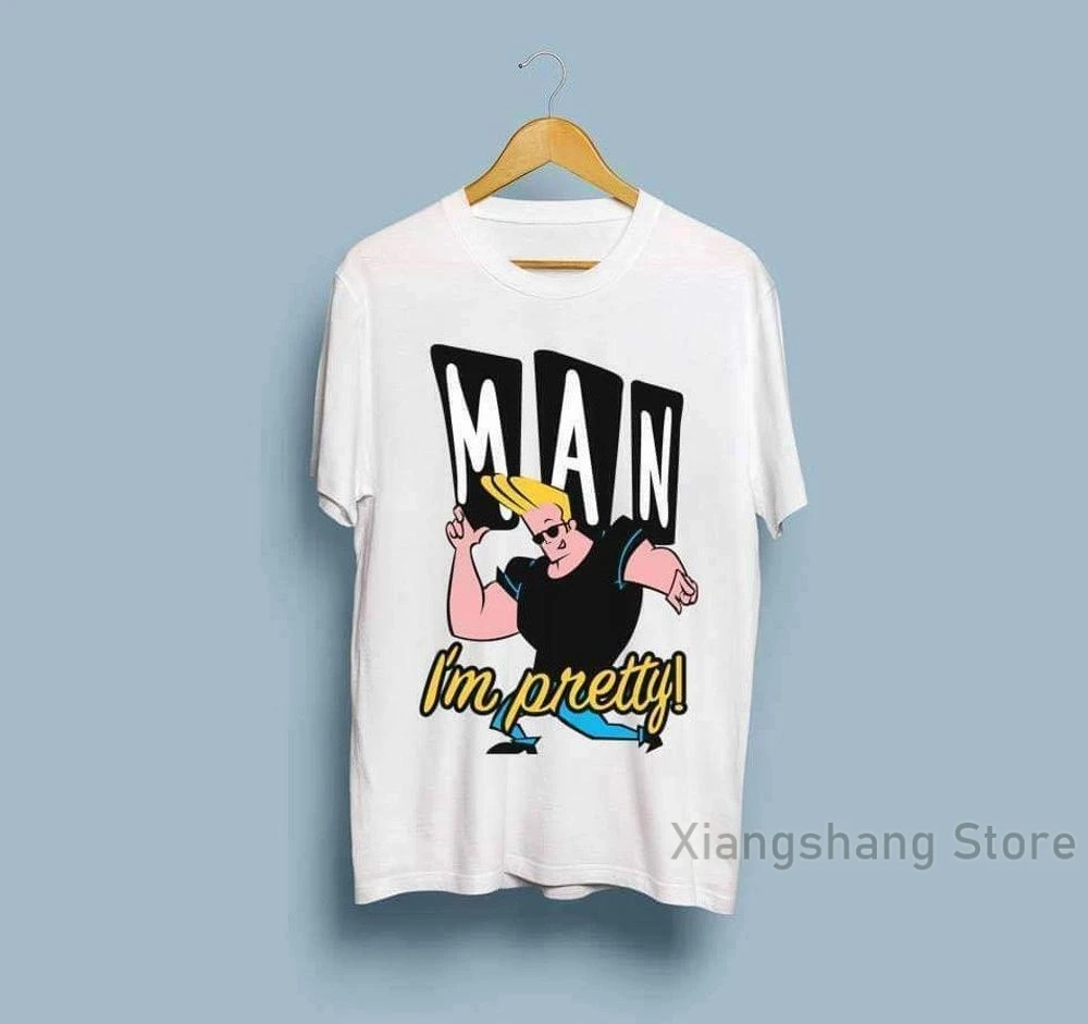 Johnny_Bravo T-Shirt Men Short Sleevee Cotton Tee All Size S To 5XL cotton casual Men t shirt Women's tee shirts tops