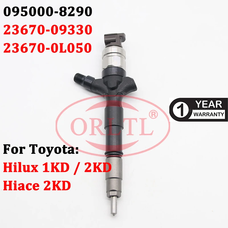 

095000-8290 Common Rail Injector 23670-0L050 Diesel Auto Parts 23670-09330 New Sprayer 23670-30370 For Toyota Hilux 1KD/2KD/D4D