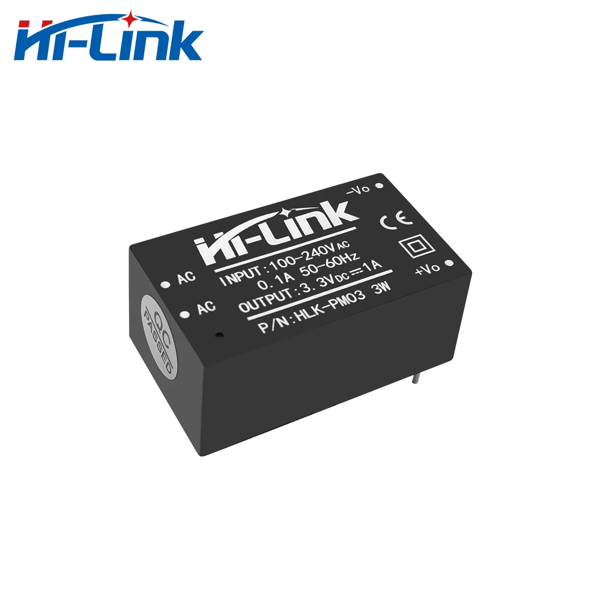 

Free Shipping 10pcs/Lot AC-DC 220V to 3.3V 1A 3W Step Down Buck Power Supply Module HLK-PM03 CE RoHs