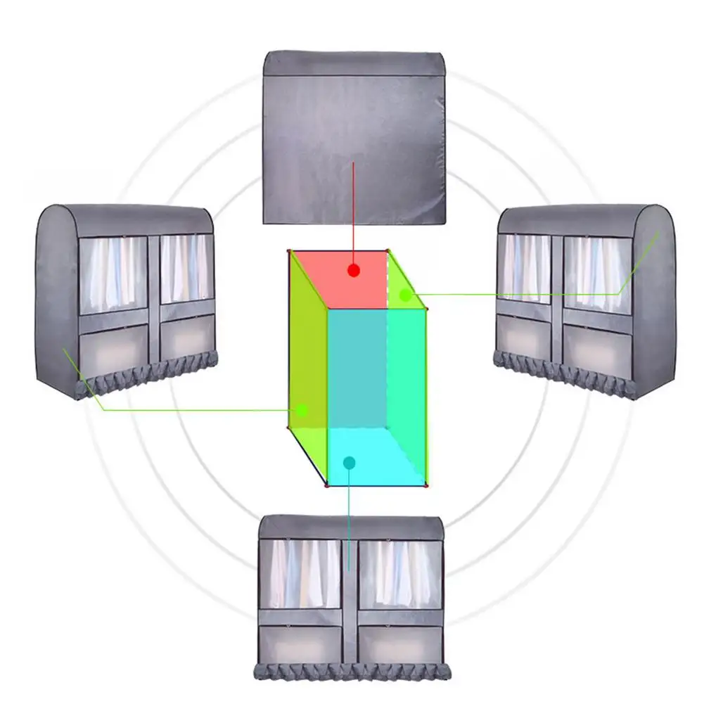 Drying Rack Dust Cover Fully Enclosed Cover Clothes Rack Cover Garment Rack Dust Cover Clothing Protector Breathable Dustproof