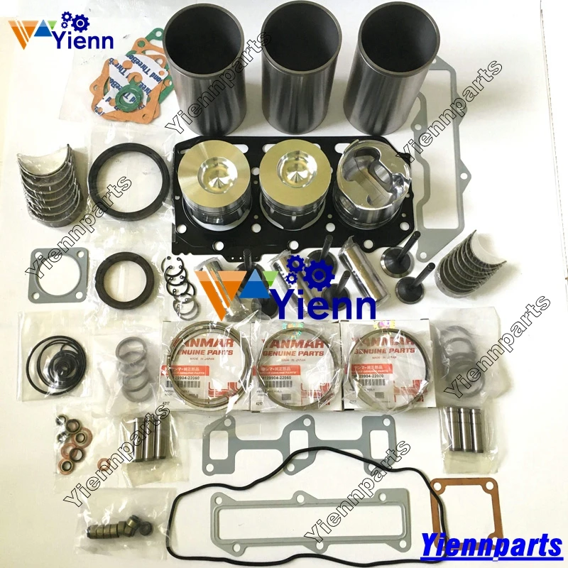 3TNE88 3TNE88L-BBV 3TNE88-B1 Overhaul Rebuild Kit With Valve For Yanmar Engine VIO40 B37-2B PC40FR-1 Excavator Repair Parts