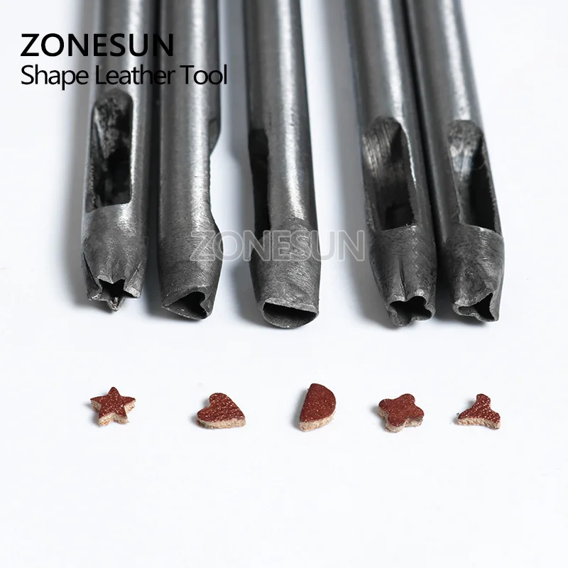 ZONESUN 20pcs One Pack DIY Leather Punch Tool Shaped Flower 20 Flowers Can Choose Petal Heart Wave Punch Tricks