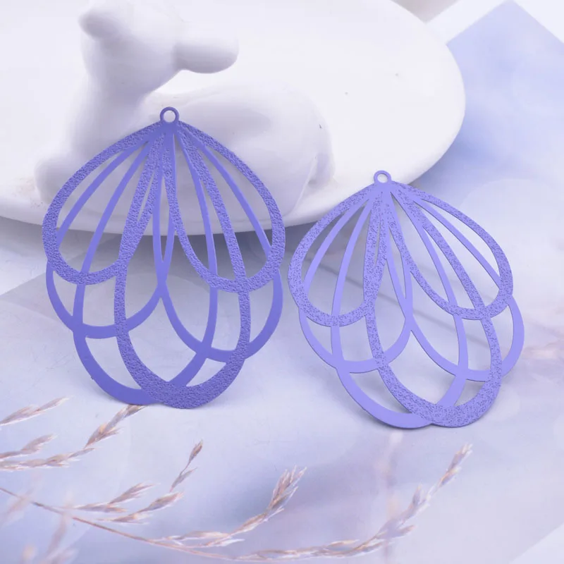 30 Stück AB2931 38*48mm Messing Große Anhänger Ohrring-Anhänger für Damen Schmuck – Detail 7