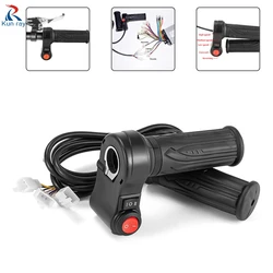 Electric Throttle for E-bike, Accelerator for Electric Scooter, Motorcycle Speed Control Handlebar, Twist Grip, 3 Speed