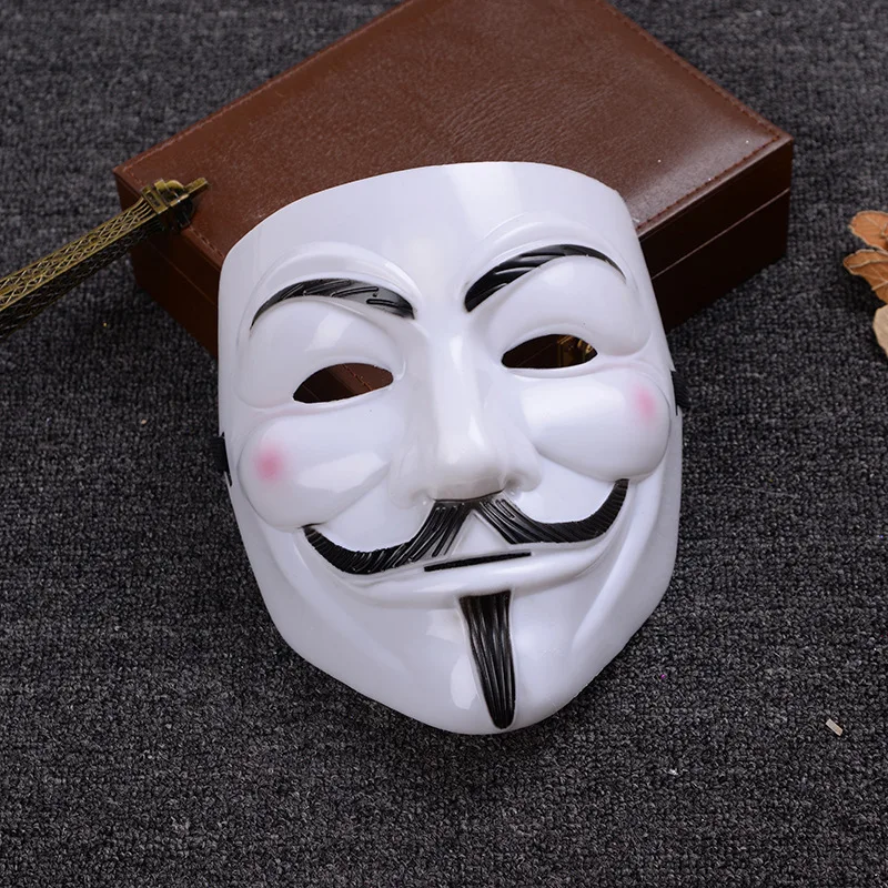 Máscara de Vendetta de Guy Fawkes Anonymous para hombre, disfraz de disfraces de Halloween, máscara veneciana de carnaval, regalos de navidad