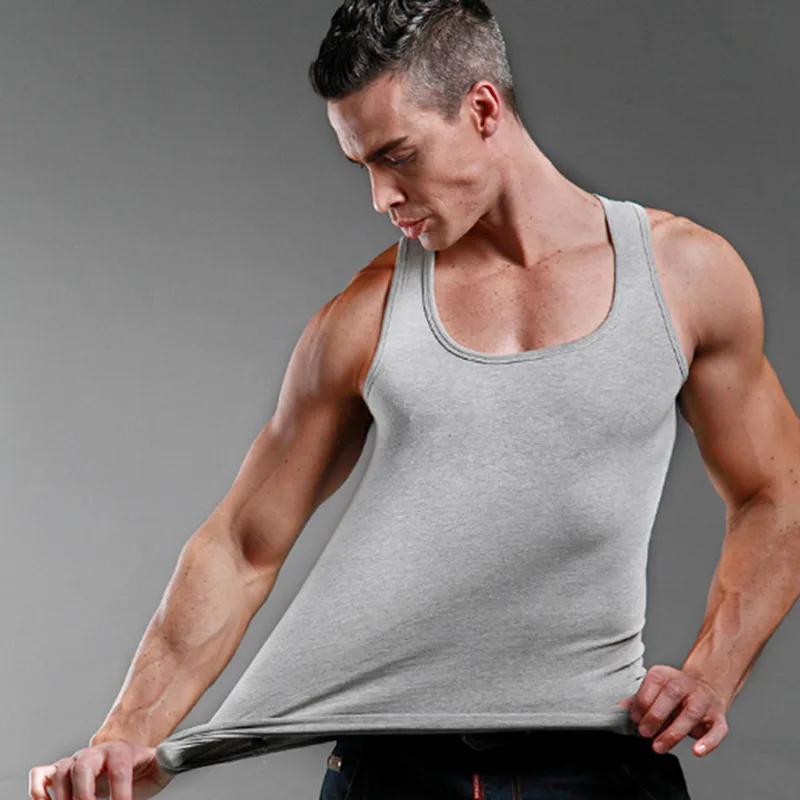 2024 Summer Plus Size Men Clothing Tank Tops Black White Gray Singlets Sleeveless Fitness Men Vest Casual Bodybuilding Vest New