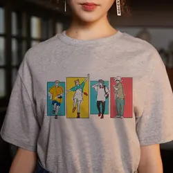 Japanese Anime Jujutsu Kaisen T Shirt Ulzzang Fun Cartoon Gojo Satoru&Yuji Itadori Print Loose Chic Harajuku Punk Women T-shirt