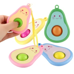 Cute Avocado Silicone Simple Dimple Squeeze Soft Ball Decompression Toys Children Hand Fidget Toy Relieve Stress Kids Gift