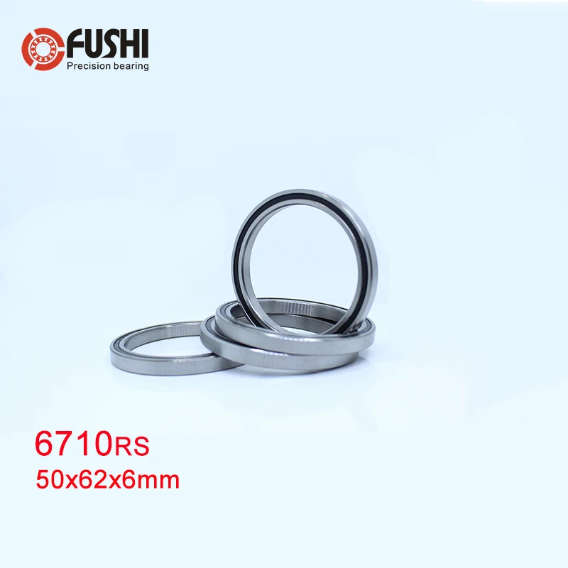 6710 2RS Bearing 50*62*6 mm 4PCS ABEC-1 Slim Thin Section 61710RS 6710 RS Ball Bearings 6710RS