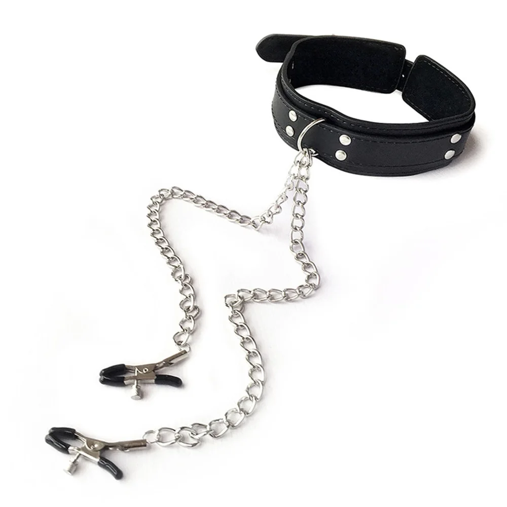 BESTCO 18+ BDSM Bondage Restraint Fetish Collar Chain Nipple Clamps Sex Toys Women Adult Goods Games Exotic Accessories Shop