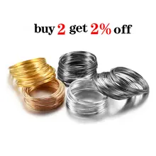 100 pcs 0.6mm memory beading steel wire #2