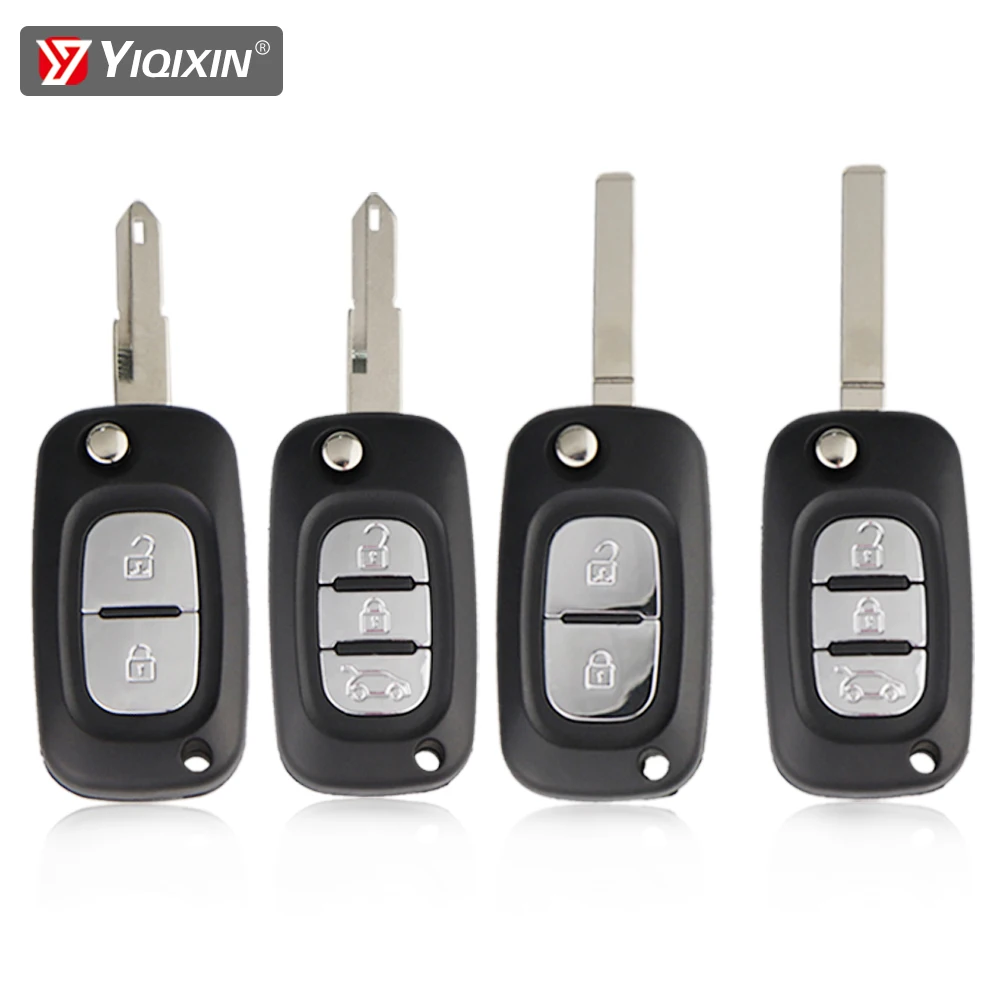 YIQIXIN Folding 2/3 Buttons Filp Remote Key Shell Case For Renault Clio Scenic Megane III Vivaro Movano Traffic Master Kangoo