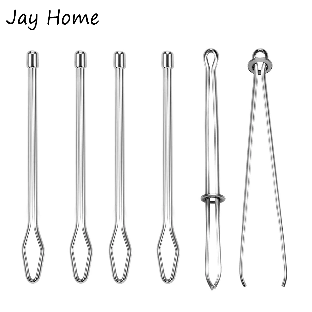 

2/4PCS Needle Elastic Threader Self-Locking Tweezers Clip Stainless Steel Drawstring Needle Threader Tweezers Sewing Tools