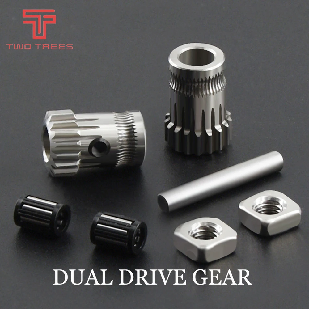 Dual Drive Gear Kit Cloned Btech Upgrade Extruder For Prusa i3 Gear For Bowden Extruder 3D Printer Parts