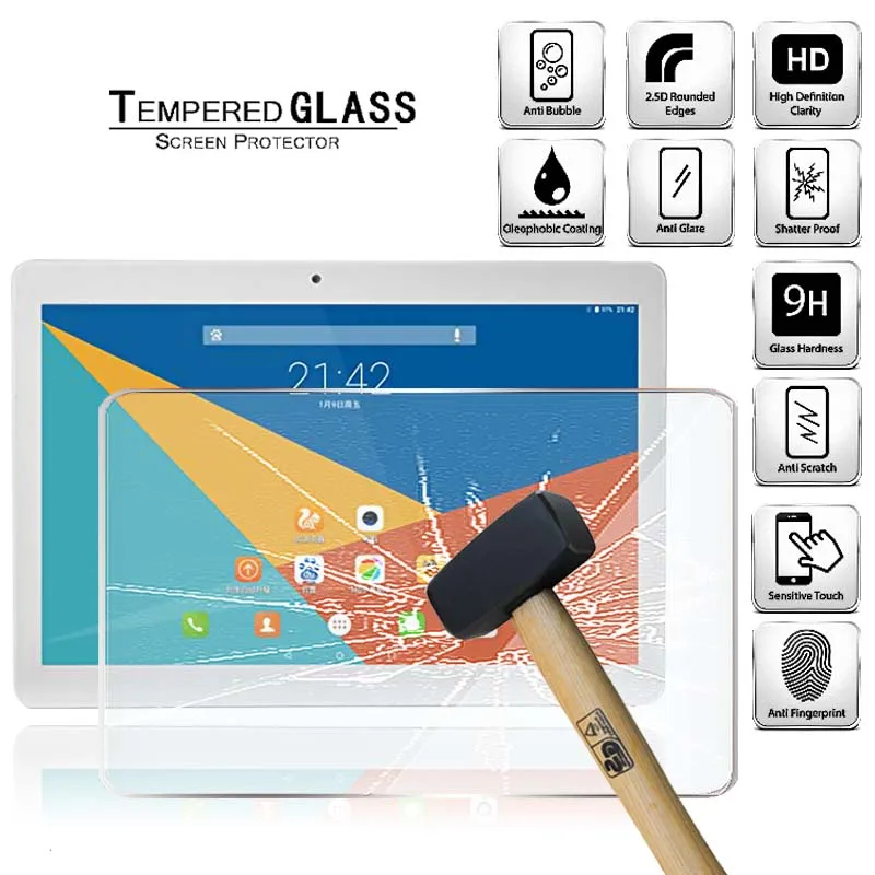 Tablet Tempered Glass Screen Protector Cover for Teclast 98 Octa-Core Full Coverage Anti-Scratch Explosion-Proof Screen