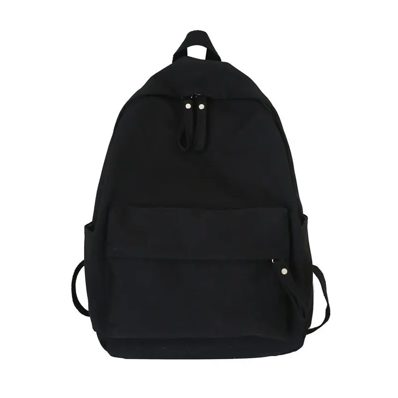 Solid Black Backpack Water Proof Oxford School Bag Minimalist style Unisex Leisure Or Travel Bag Brand High Quality Shoulder Bag