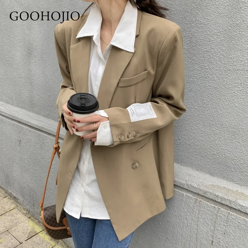 

GOOHOJIO 2021 Spring and Autumn Fashionable Blazers Female Temperament All-match Blazers Women Design Casual Blazers for Women