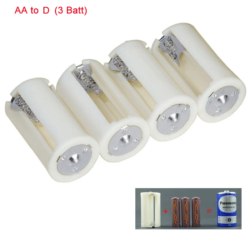 1Pc Parallel Battery Convertor Adapter (AAA to AA, AAA to C, AA to C, AA to D,3 x 18650) Muti-sizes DIY Battery Holder Cases Box