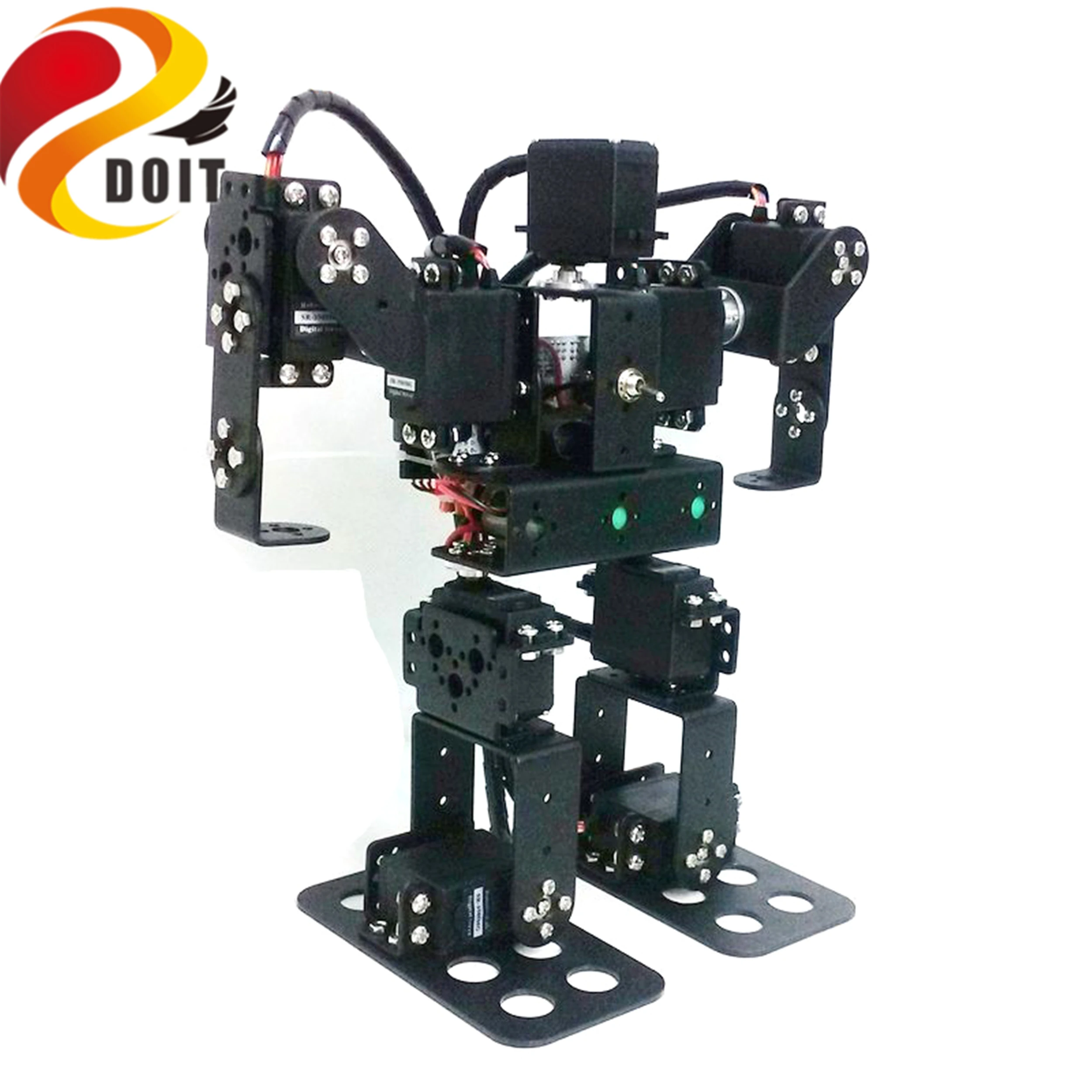 

SZDOIT 9DOF Metal Humanoid Robot 1 set 9 Degrees Of Freedom Biped Robotic Frame Kit With 9Pcs High Torque Servos DIY Competition