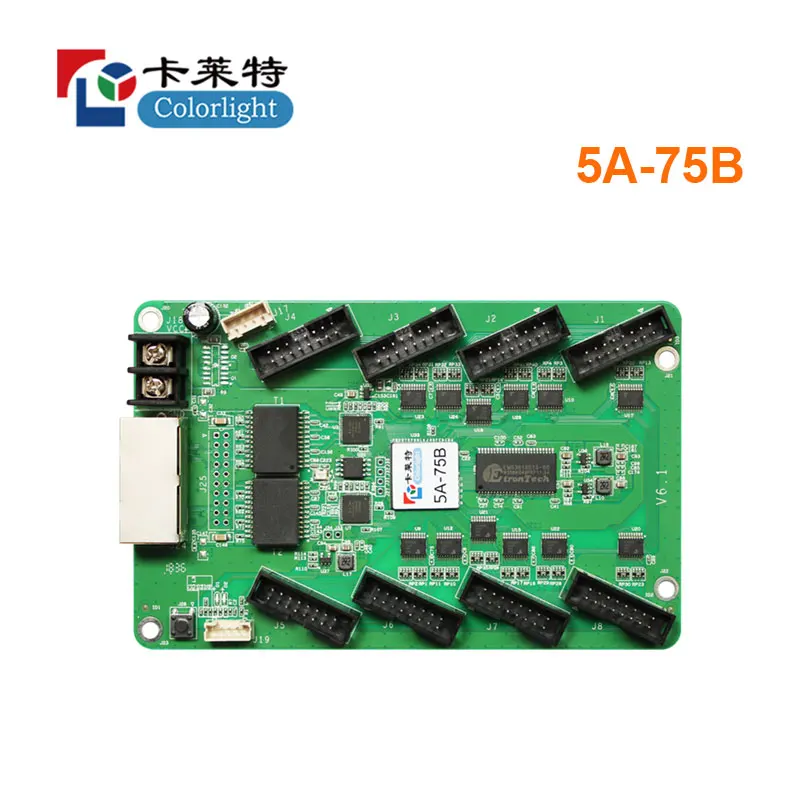 Colorlight 5A-75B Synchronous Receiving Card Hub75E Scan 1/32 Full Color LED Video Display support flexible led panelController