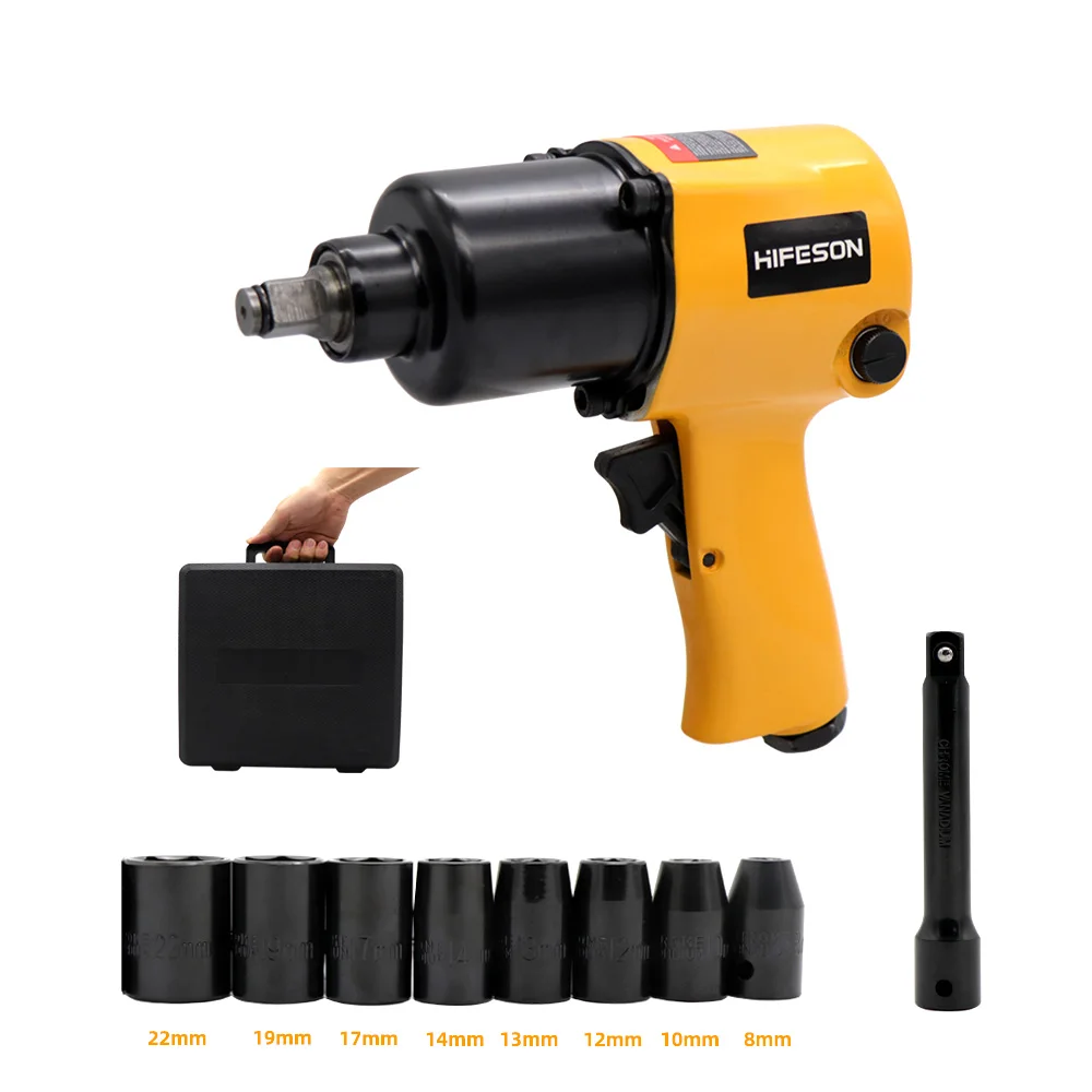 HIFESON Air Pneumatic Wrench Tool Spanner Power Tools Tire Remoual Torque Impact Sleeves Spanners Air Tools