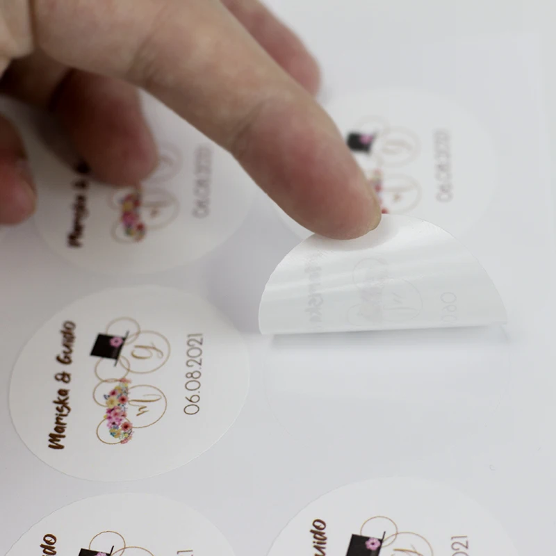 3.5Cm 4.5Cm 6Cm Gepersonaliseerde Custom Logo Sticker Bruiloft Sticker Label Sticker Ontwerp Uw Eigen Sticker Verjaardag Doop sticker