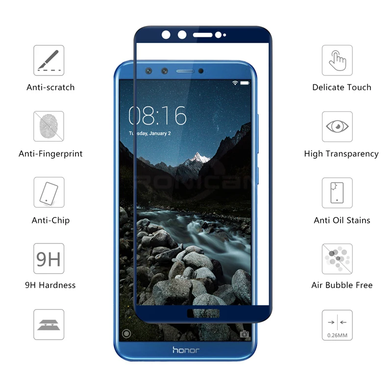 Tempered Glass on honor 9 lite screen protector For Huawei honor 9 lite 10 Light honor10 9lite honor9 Protective Glas Film Cover