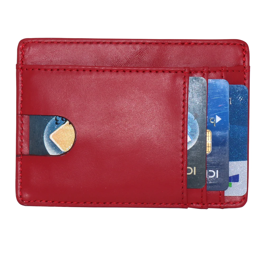 Card Bag Leather Men\'s RFID Anti Theft Card Swipe Bag Men\'s Popular Product Card Cover Mini Wallet Small Money Bag Male Purses