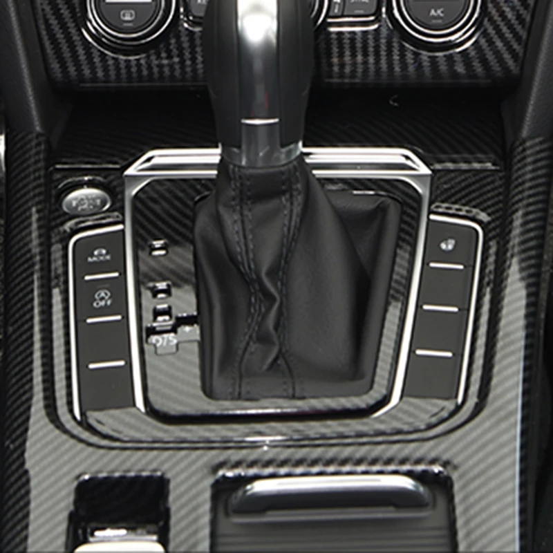 LHD!! For VW Volkswagen Passat B8 / Arteon / Wagon 2015-2022 Carbon Style Gear Shift Box Cup Holder Panel Cover Trim Kit