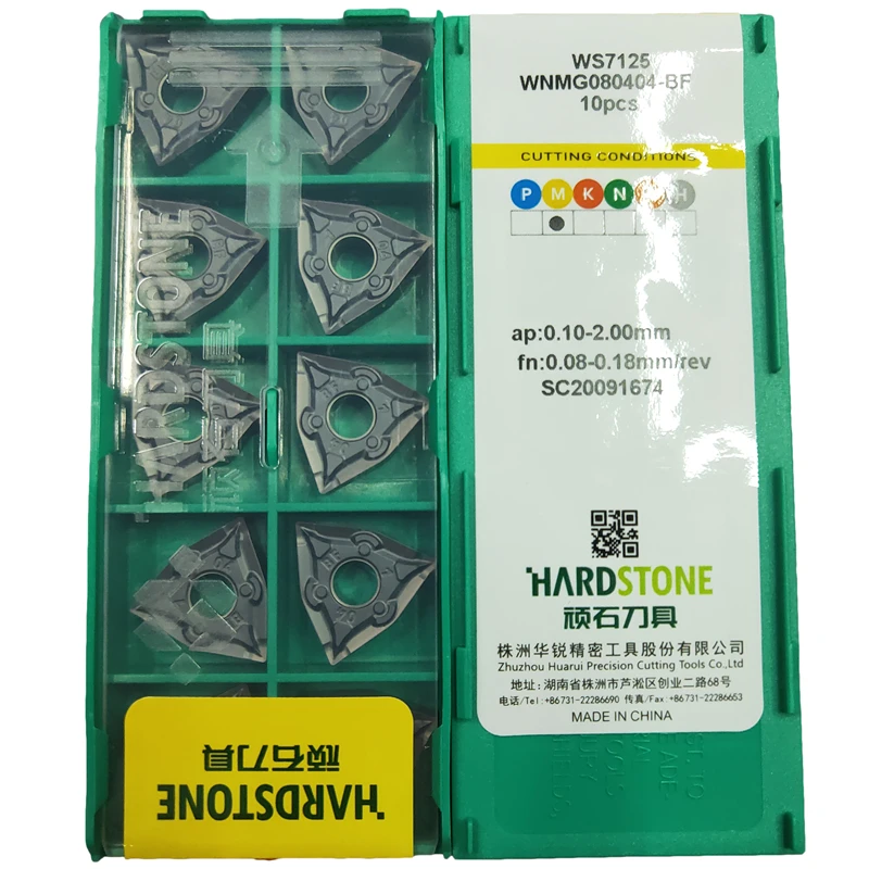หิน CNC รถแทรก WNMG080404 8 12BF BM GF GT MT WS7125 8125