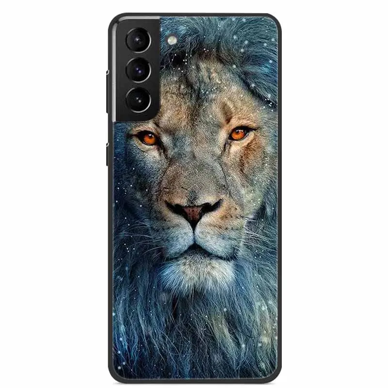 Per Samsung S22 custodia Wolf Lion Cat custodia morbida in Silicone nero per Samsung Galaxy S21 FE S22 custodia per telefono Ultra S 22 Funda