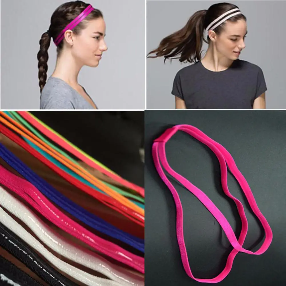 Populaire Antislip Sport Yoga Running Fitness Hoofdband Vrouwen Meisjes Elastische Haar Hoofd Bands Accessoires Voor Mannen Scrunchy Hoofddeksels