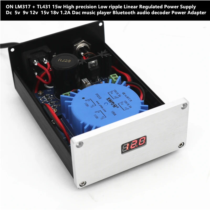 

ONLM317 High precision Low ripple Linear Regulated Power Supply Dc 5v 12v 1.2A for DAC music player Bluetooth audio decoder