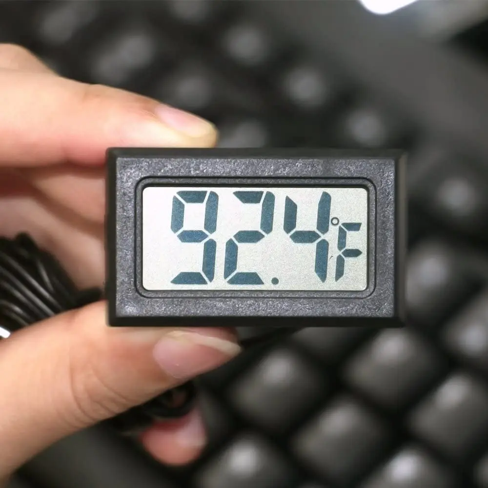 Mini Digital Thermometer Hygrometer LCD Indoor Convenient Temperature Sensor Humidity Meter Gauge Instruments with Cable Battery