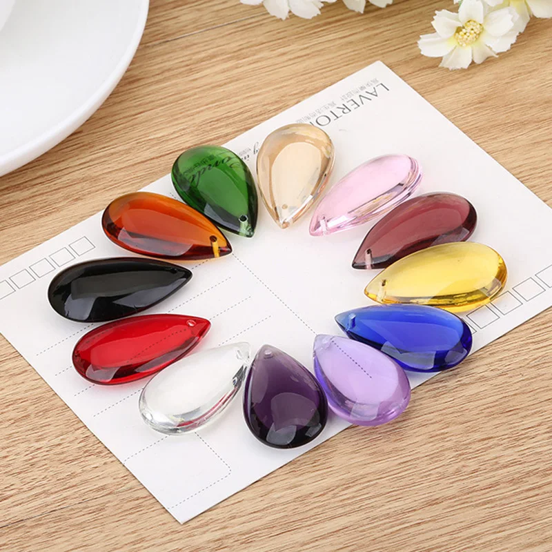 1pcs Big Teardrop 38mm 50mm Crystal Glass Loose Pendant Beads for Jewelry Making DIY Curtain