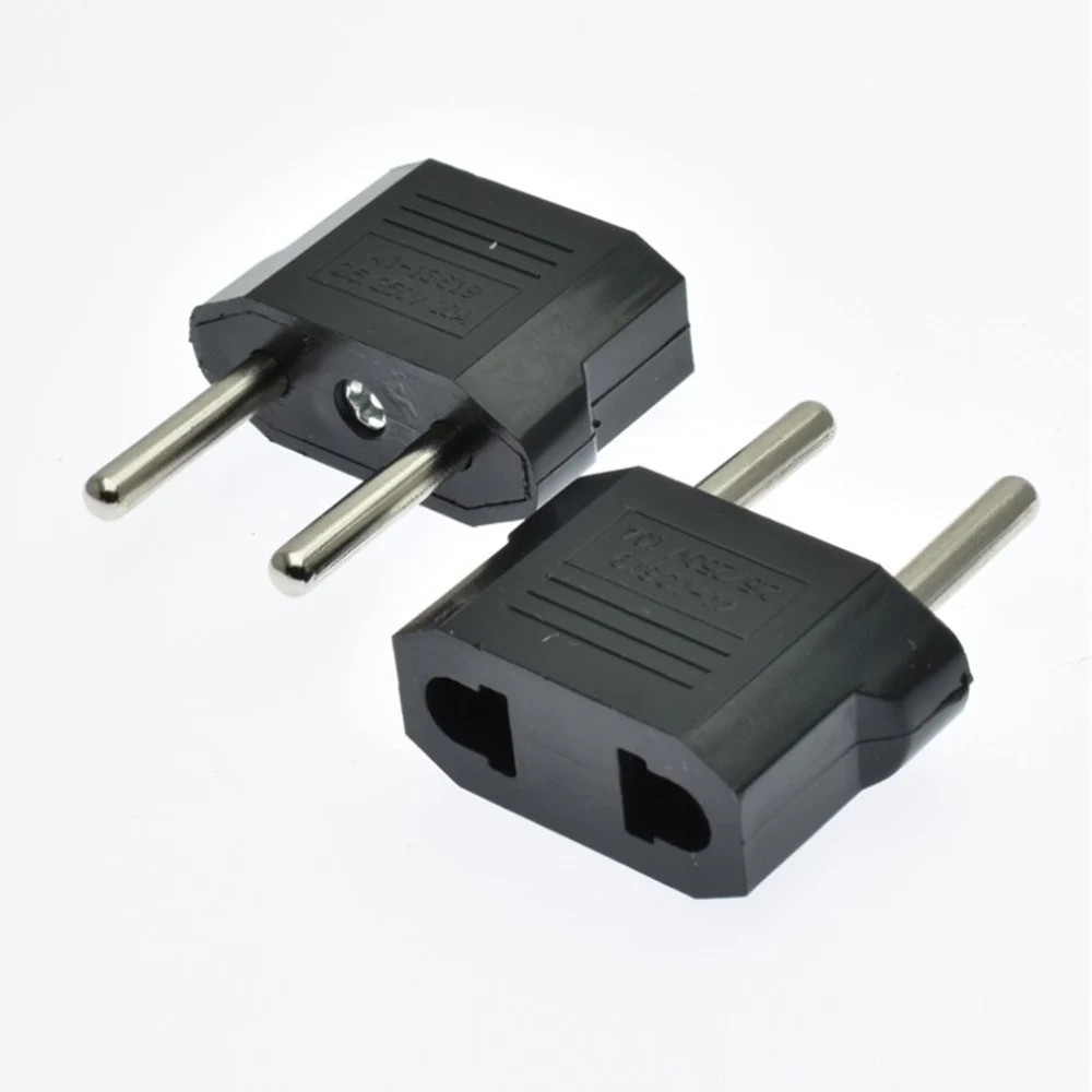 10 Stks/partij 2 Ronde 10 Een Ons Eu Plug Converter Travel Electrical Power Adapter Socket
