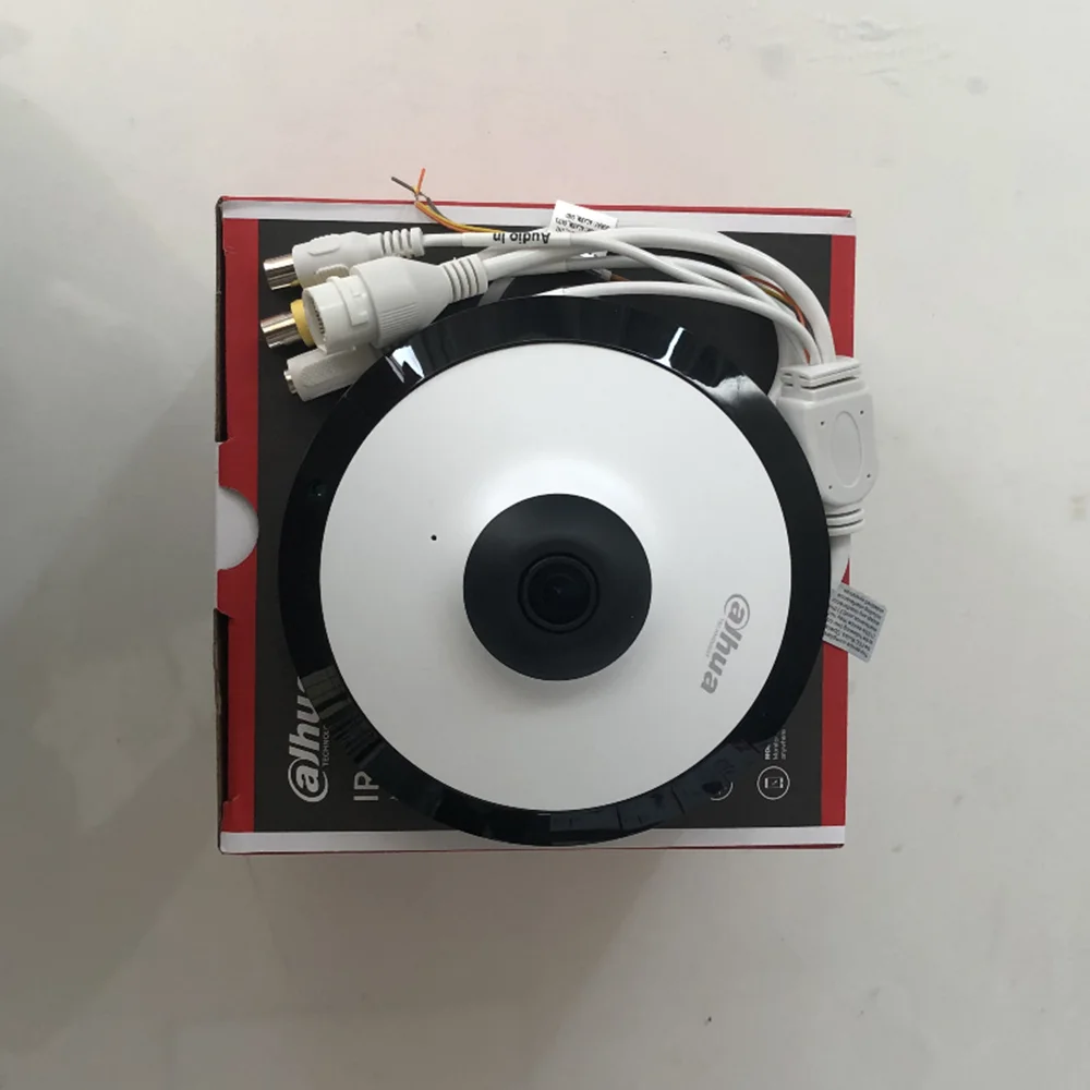 Dahua-Câmera de vídeo de segurança interna com Mic embutido, Fisheye POE, Wizmind, IPC-EW5541-AS, IR10M, H.265 IVS, 180 °, Câmera IP, IPC-EW5541-AS