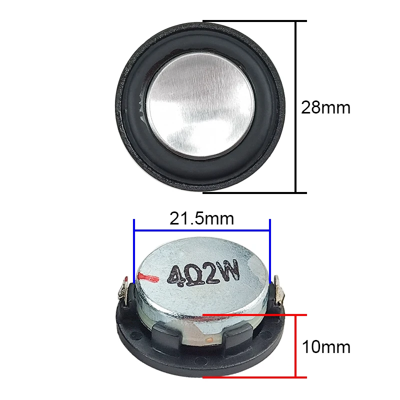 GHXAMP 1 INCH 2W Mini 28mm Speaker PU side Full Range Sound Midrange bass MP3 Speaker Round 4Ohm 2PCS