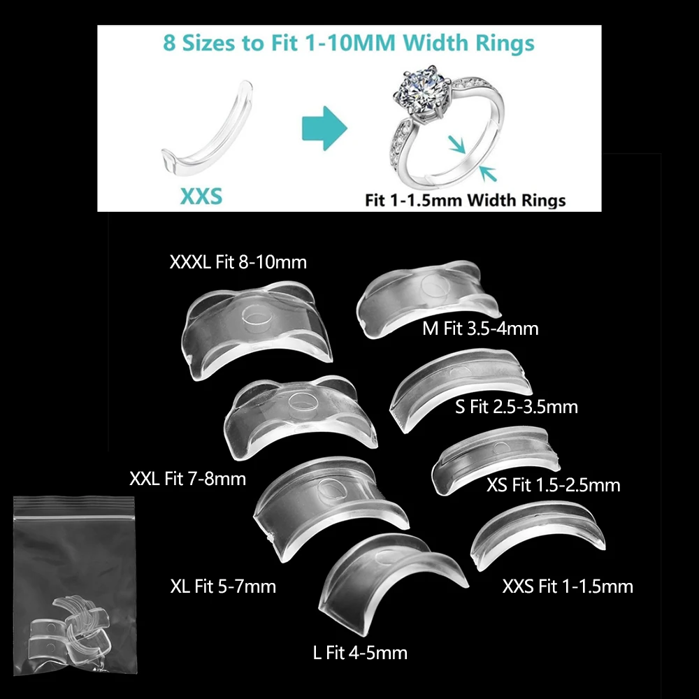 4 teile/los Transparent Spirale Basierend Ring Werkzeuge Frühling Spule Ring Größe Teller Schutz Spanner Reduzierer Größenänderung Werkzeug Für Schmuck