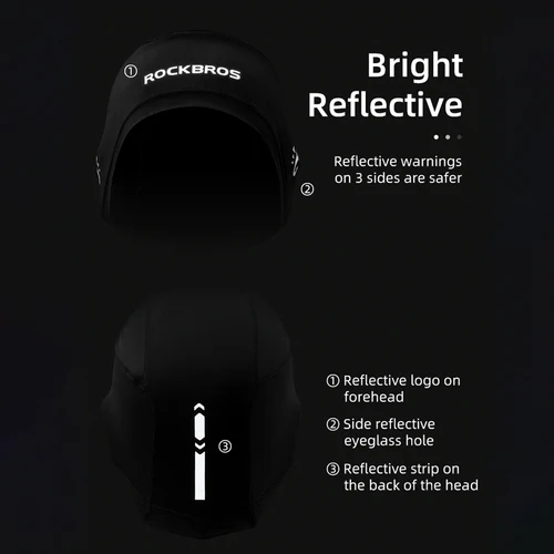 Imagen 2 del producto ROCKBROS-gorro de ciclismo para hombre y mujer, pasamontañas con orificios para las gafas, Anti-uv, alta elasticidad, transpirable, Bandana reflectante