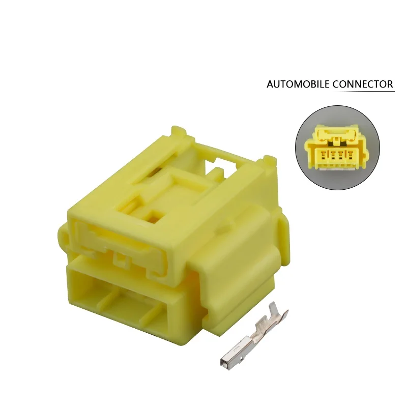 100 sets 2 Sets 4 Pin Auto Accessories Yellow Auto Unsealed Wire Connector 1.2 Series Car Modification Parts 7283-6134-70